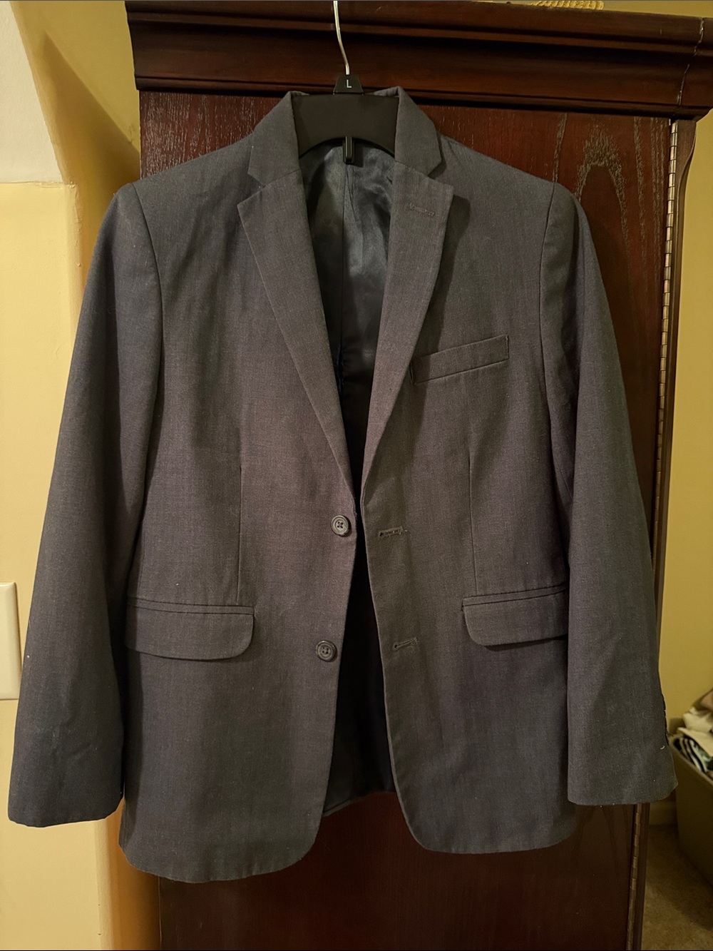 Izod Boys Dark Gray Two-Button Sport Coat